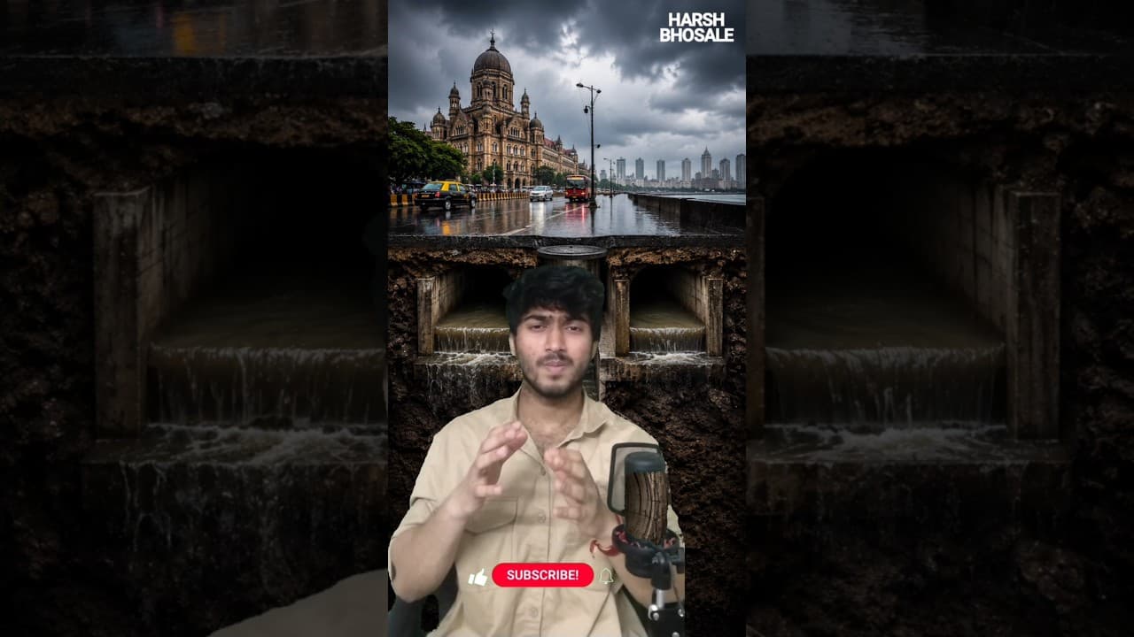 How Mumbai's Drainage System Works in Mansoon? #mumbaiwaterlogging #mumbai #shorts